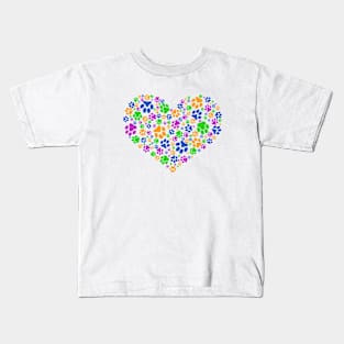 Heart Cat's footprints Kids T-Shirt